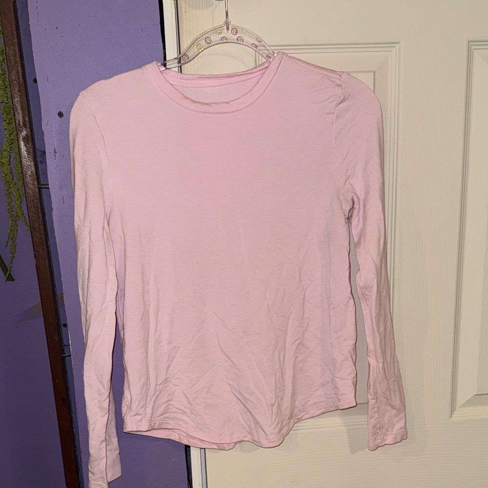 Lululemon Athletica Light Pink Long Sleeve Tee